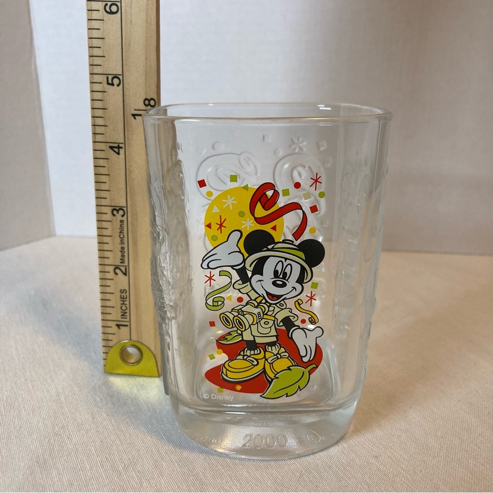 McDonald’s Disney Millennium 2000 Mickey Mouse Celebration Glass Tumbler - Picture 9 of 10